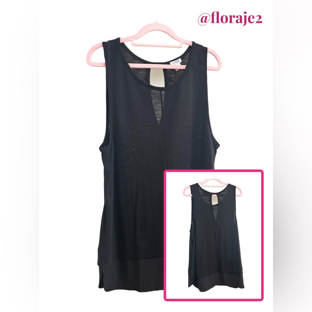 J.Crew Factory Summer Weight Slit Tank Blouse Size L NWT